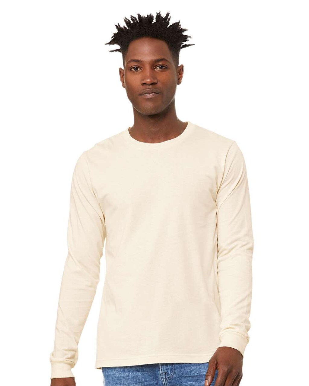 BELLA + CANVAS® Long Sleeve T-Shirt, Men’s Heavy Cotton Jersey Tee